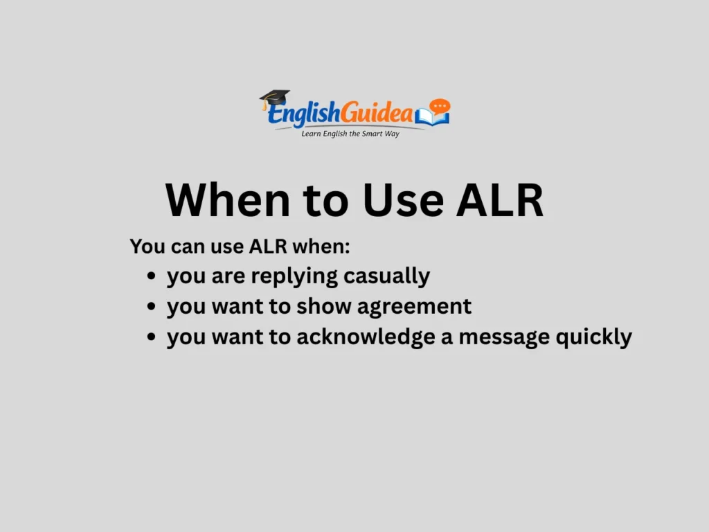When to Use ALR