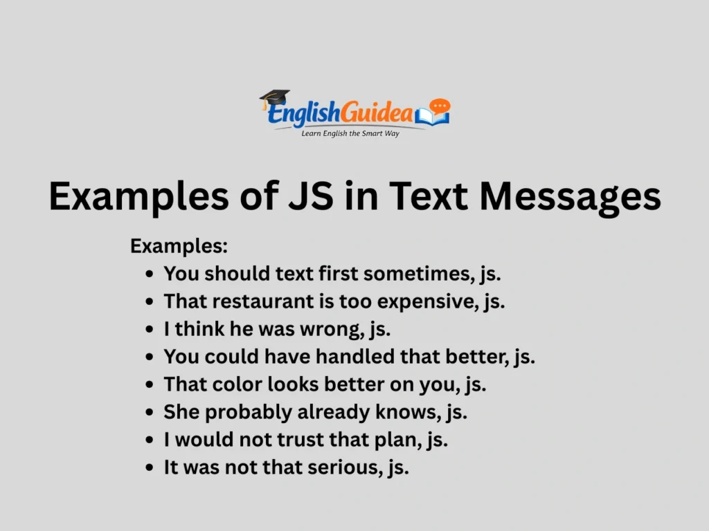 Examples of JS in Text Messages