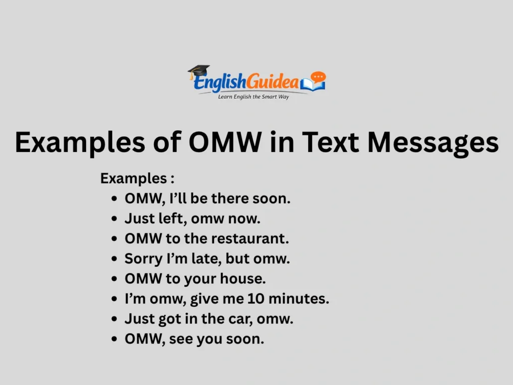 Examples of OMW in Text Messages