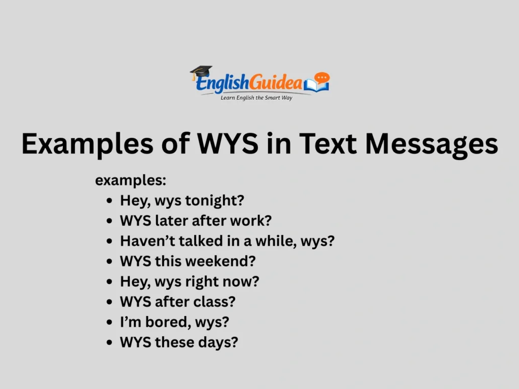 Examples of WYS in Text Messages