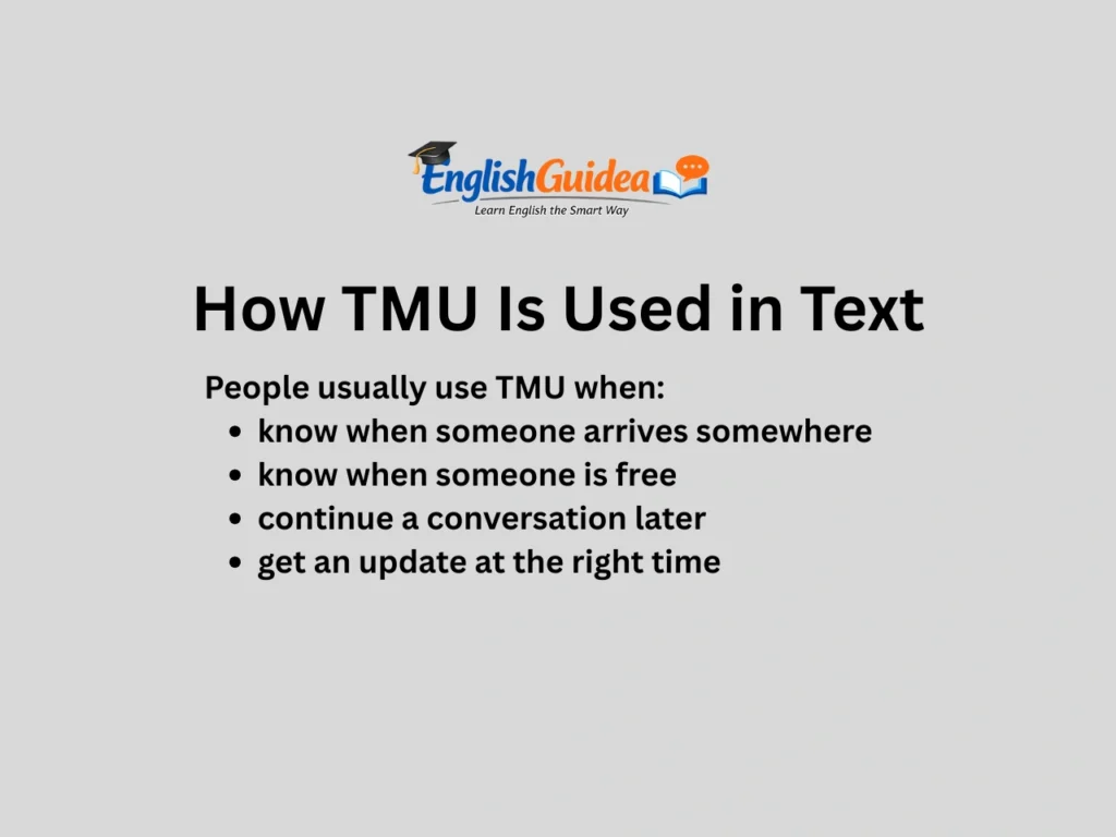 How TMU Is Used in Text