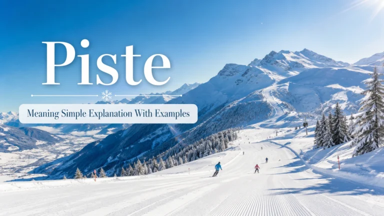Piste Meaning