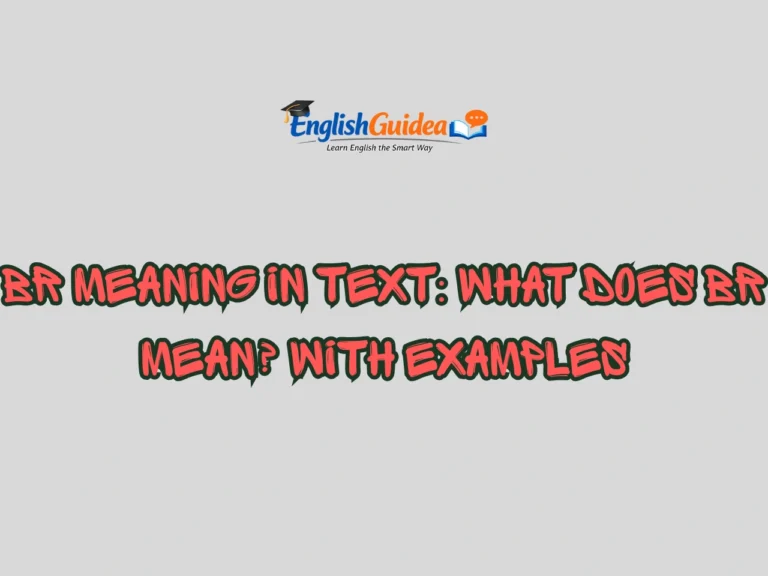 BR Meaning in Text